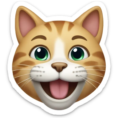 Cat smiling sticker