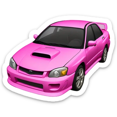 pink 2004 wrx impreza  sticker