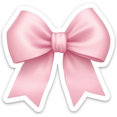 light pink ribbon bow sticker