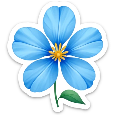 Flor del pensamiento celeste sticker