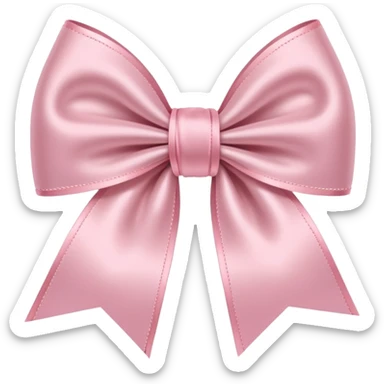 light pink ribbon bow sticker