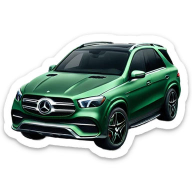 Matte green Mercedes Benz gle sticker