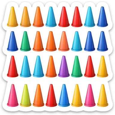 colorful Cone markers
 sticker