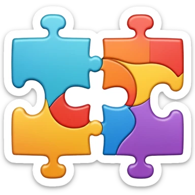 two puzzle pieces that do not fit together sticker