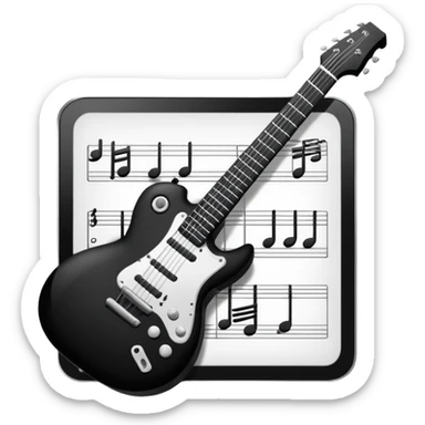 Guitar Tab with numberic for guitar string sticker