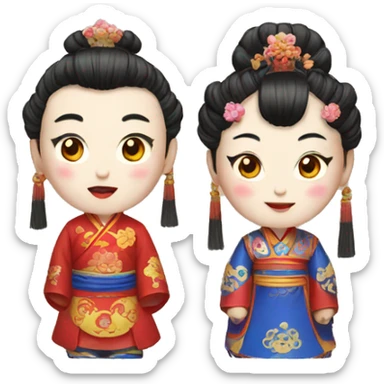 Beijing opera characters sticker