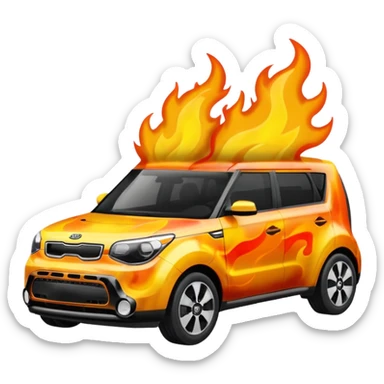 Kia soul on fire sticker