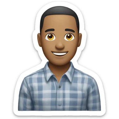 smiling light-skinned male in shirt sticker
