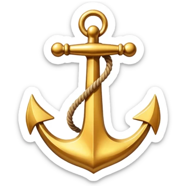 Anchor ambersand sticker