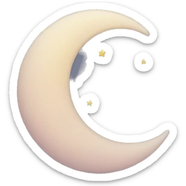 crescent moon sticker