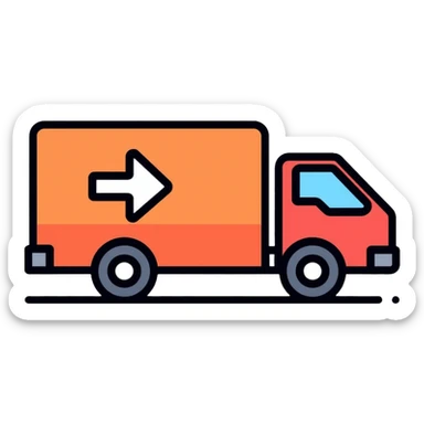 Logistics company logo with truck and arrow symbol for IMLogistics sticker