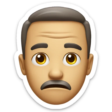 dissatisfied face sticker