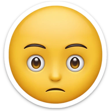 emoji with *NO* eyebrows staring into your soul  sticker