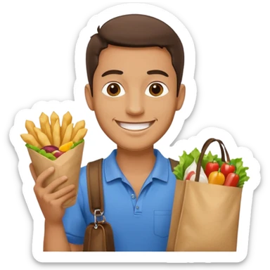 Street Food Shopper man  sticker