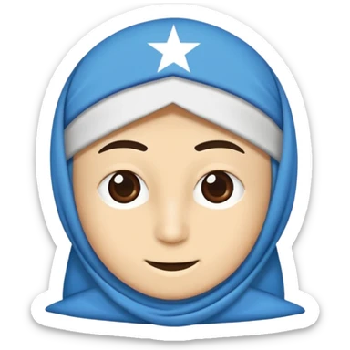 DOĞU TÜRKİSTAN BAYRAĞI (İNSANSIZ) AY VE YILDIZ MAVİ BAYRAK sticker