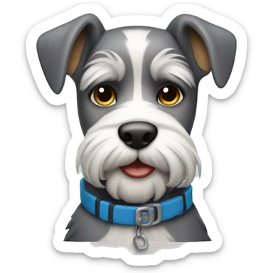 Un emoji que sea como los nuevos de iOS 18.1 y que sea un schnauzer sal pimienta sticker
