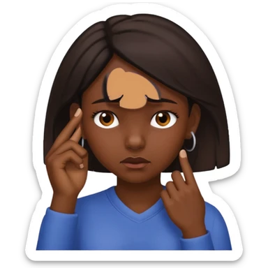 👧🏾👂🏾🤏🏾 pinching ear girl sticker