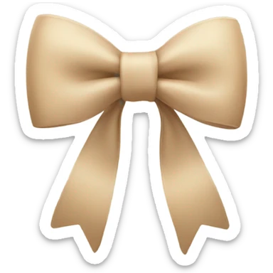 beige bow sticker