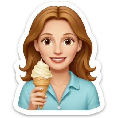 Julia Roberts eating ice cream sticker