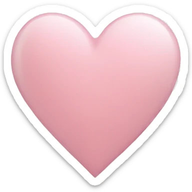 Light soft pink heart sticker