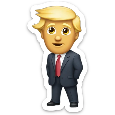 Pontine qui embrasse Donald Trump sticker