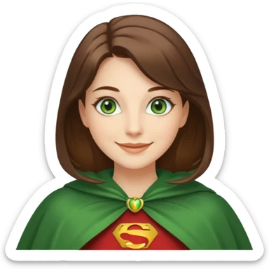 female hero for sustainability sticker