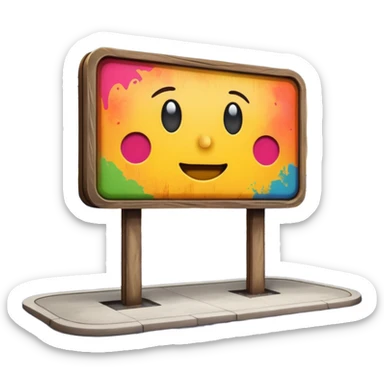 billboard on the street sticker