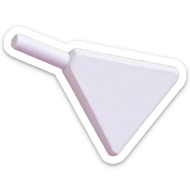 minimalist white piece of chalk with a small white streak behind it showing the chalk is drawing, simple and clear sticker