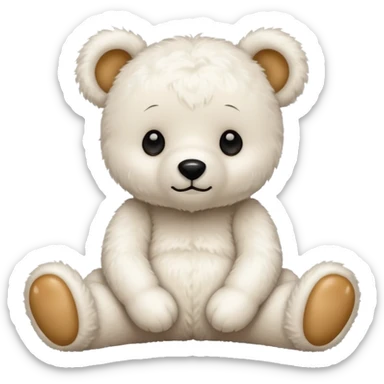 Oso de peluche blanco Adorable sticker