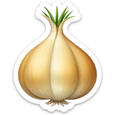 bird with a body like a garlic bulb sticker
