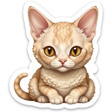 Cat devon rex pregnat sticker