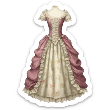 rococo dress sticker