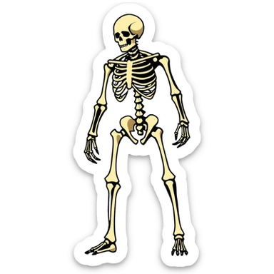 Eren Jeager's Founder Titan form, skeletal giant with exposed spine and ribs sticker