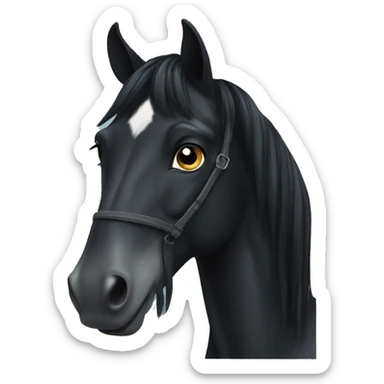 Black horse sticker