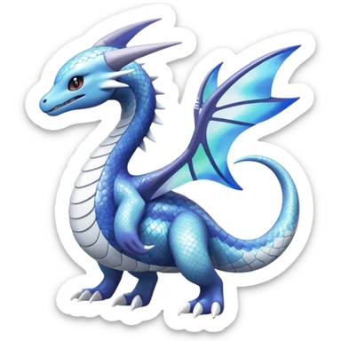 Shiny Inteleon-Pokémon-Dratini-Dialga-Amaura-fusion (full body) sticker