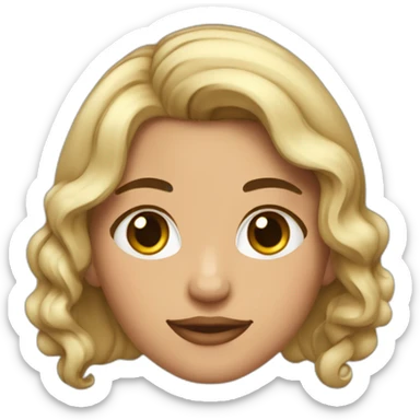 Mujer de 25 años morocha con pircing en nariz y pelo ondulado sticker