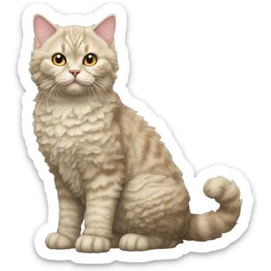 Selkirk Rex Cat Full Body sticker