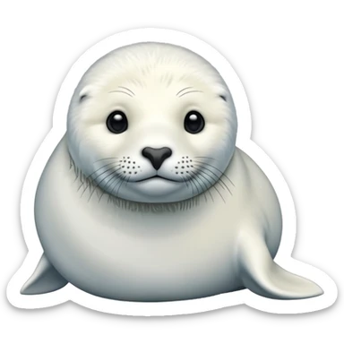 white winter & artic animal (seal with no hair )  sticker