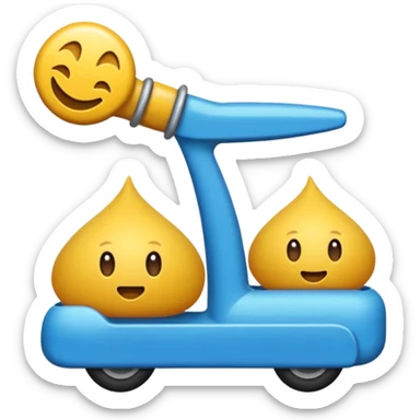 O inima mov,cu trecere spre albastru deschis si coada de drac! sticker