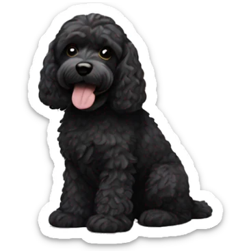 Black cockapoo sticker