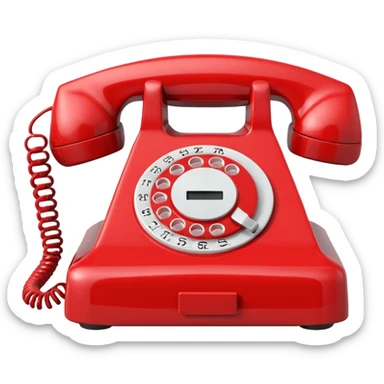 telephone red sticker