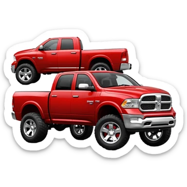 2011 dodge ram red from the side sticker