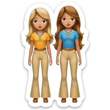 Retro 70s Girl sticker