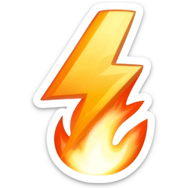 fire lightning sticker