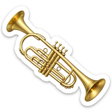 Trumpet with limbs sticker