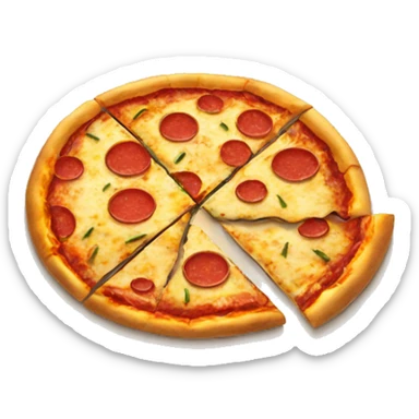 Pizza and chips sticker