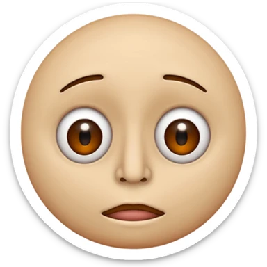 Make me a circle face with lines as eyes, 2 line nose to the right, and a squiggle mouth  sticker