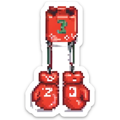 красные боксерские перчатки с надписью "23", no background sticker