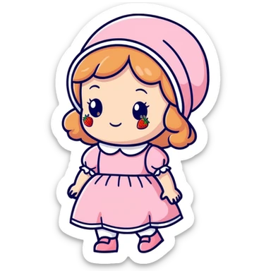 Strawberrry shortcake girl sticker