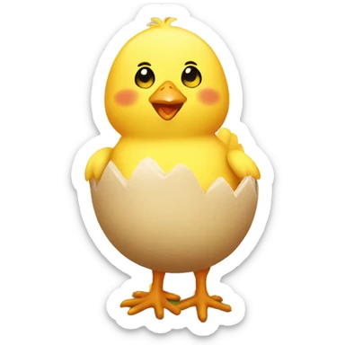 easter chick sticker